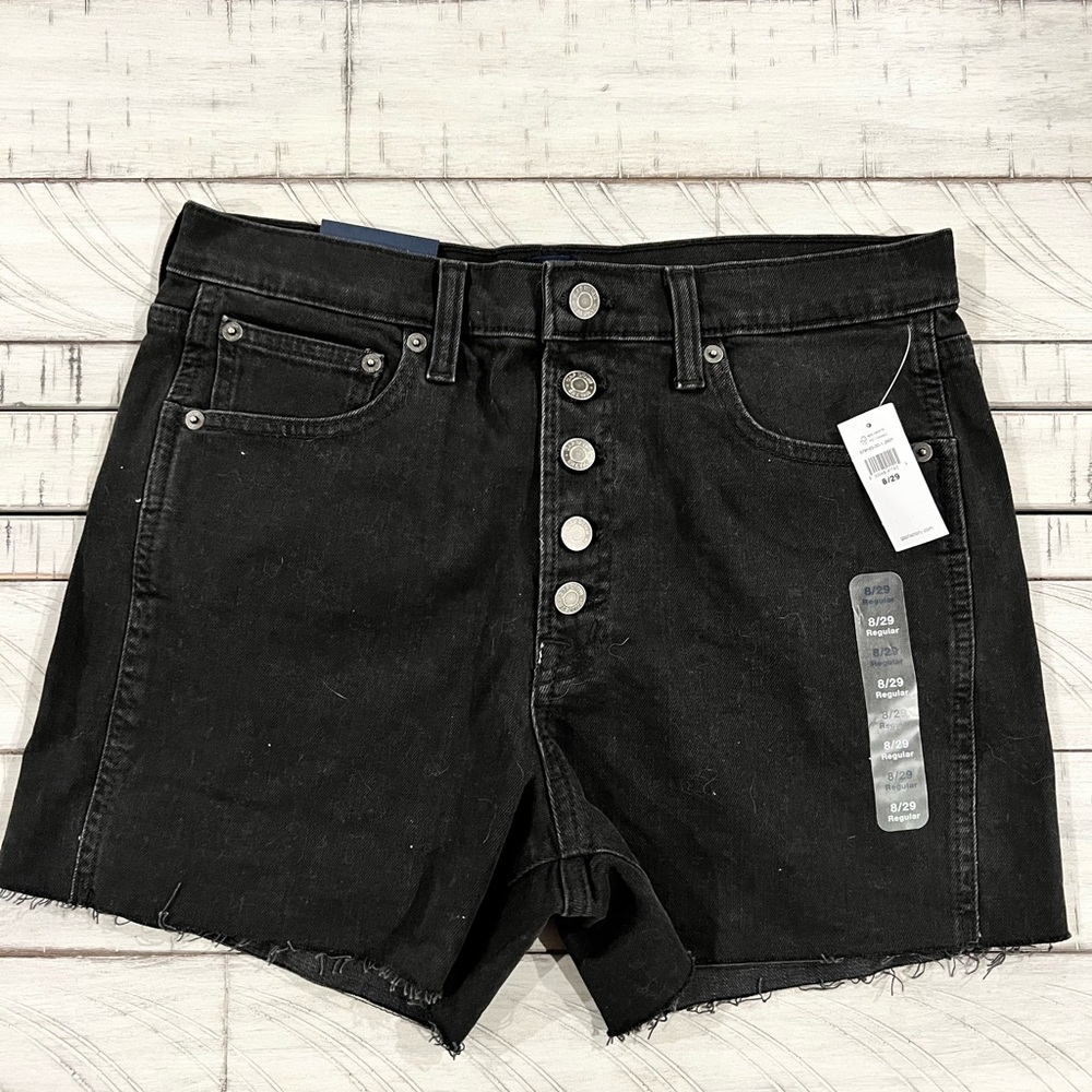 3 1/2 inch high rise jean shorts